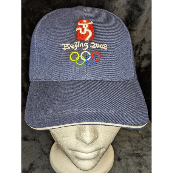 Beijing 2008 Summer Olympics Baseball Cap Hat Dark Blue - Picture 9 of 10
